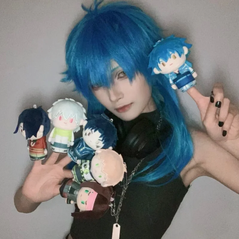 Llavero de peluche con muñeco de dedo de DRAMAtical Murder con licencia oficial de Nullset, colgante de peluche de anime de Aoba Koujaku para fans de anime y videojuegos