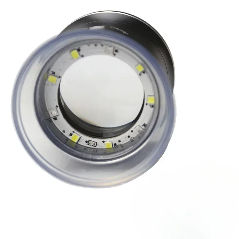 Scale Loupe Illuminated Magnifier with Led Lights Rechargeable Magnifying Glass Interchangeable Reticle Scale