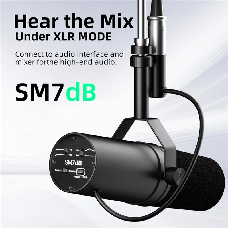 

B29C-SM7DB Dynamic Microphone Professional Dynamic Microphone Response Mic For Live Recording Streaming Podcasting Brocasting