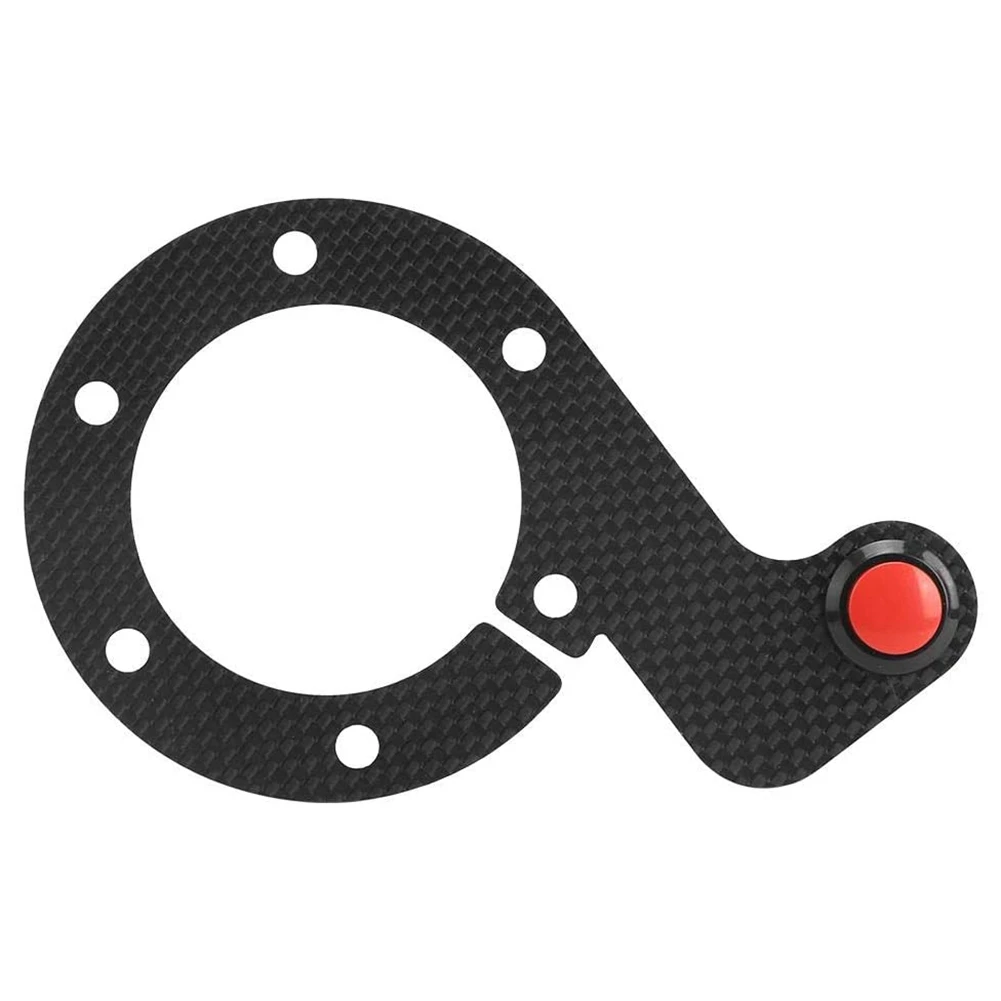 Steering Wheel Horn Button, Carbon Fiber External Horn Button 6 Bolts Steering Wheel for MOMO OMP Nardi S-Parco (Single)