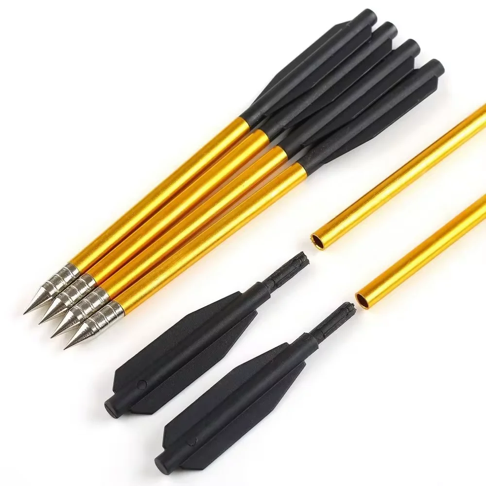 12 قطعة الرماية السهم في الهواء الطلق الصيد الألومنيوم نصائح الترباس 6.5 بوصة السهم الرماية الرياضة 50/80lb القوس والنشاب