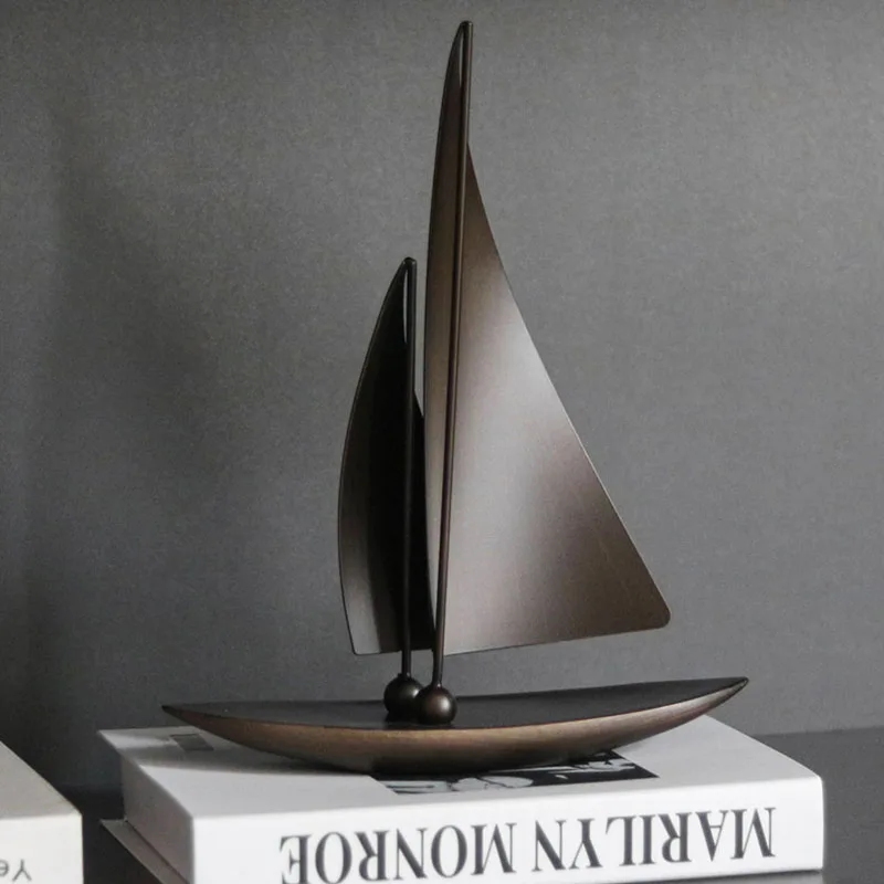 

Современный свет, роскошный стиль, металлическая смола, парусник, ремесленная гостиная, кабинет, подставка для телевизора, настольный орнамент, минималистичное украшение для дома