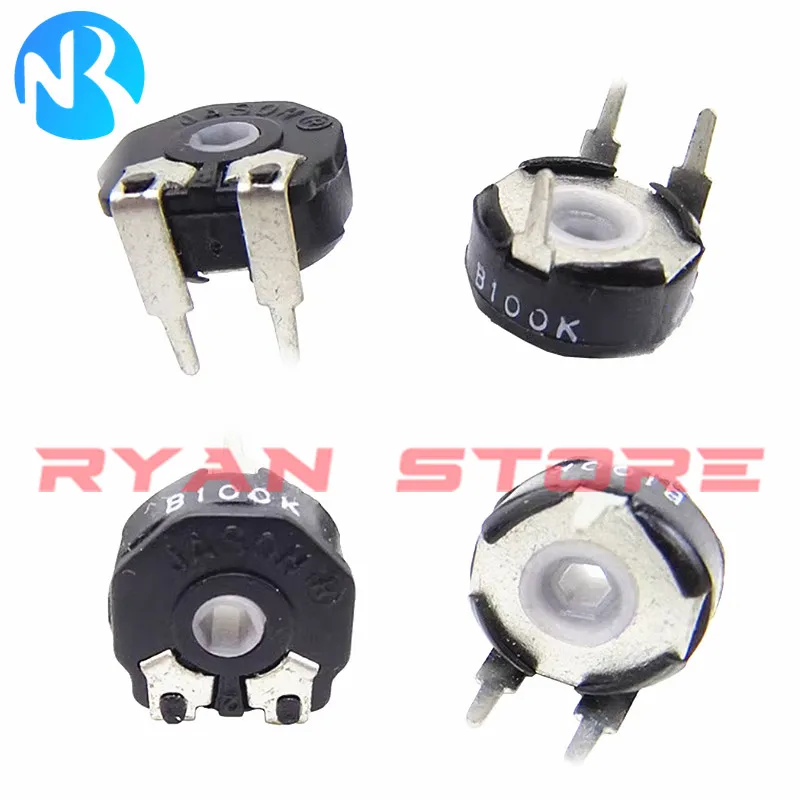 10PCS Potentiometer PT10 10R 100R 500R 1K 2K 4.7K 5K 10K 20K 50K 100K 150K 200K 220K 470K 500K 1M 2M Elliptical Hole Vertical