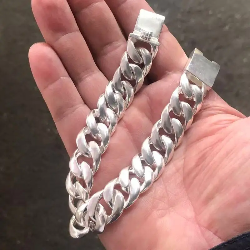 -Border Plain Bracelets Silver-Plated Jewelry