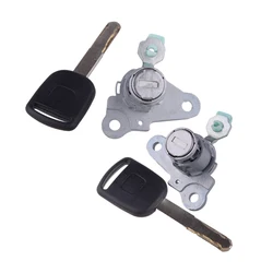 Car Front Left Right Door Lock Cylinder with 2 Keys Fit for Honda Fit Jazz 2003 2004 2005 2006 2007 2008 New
