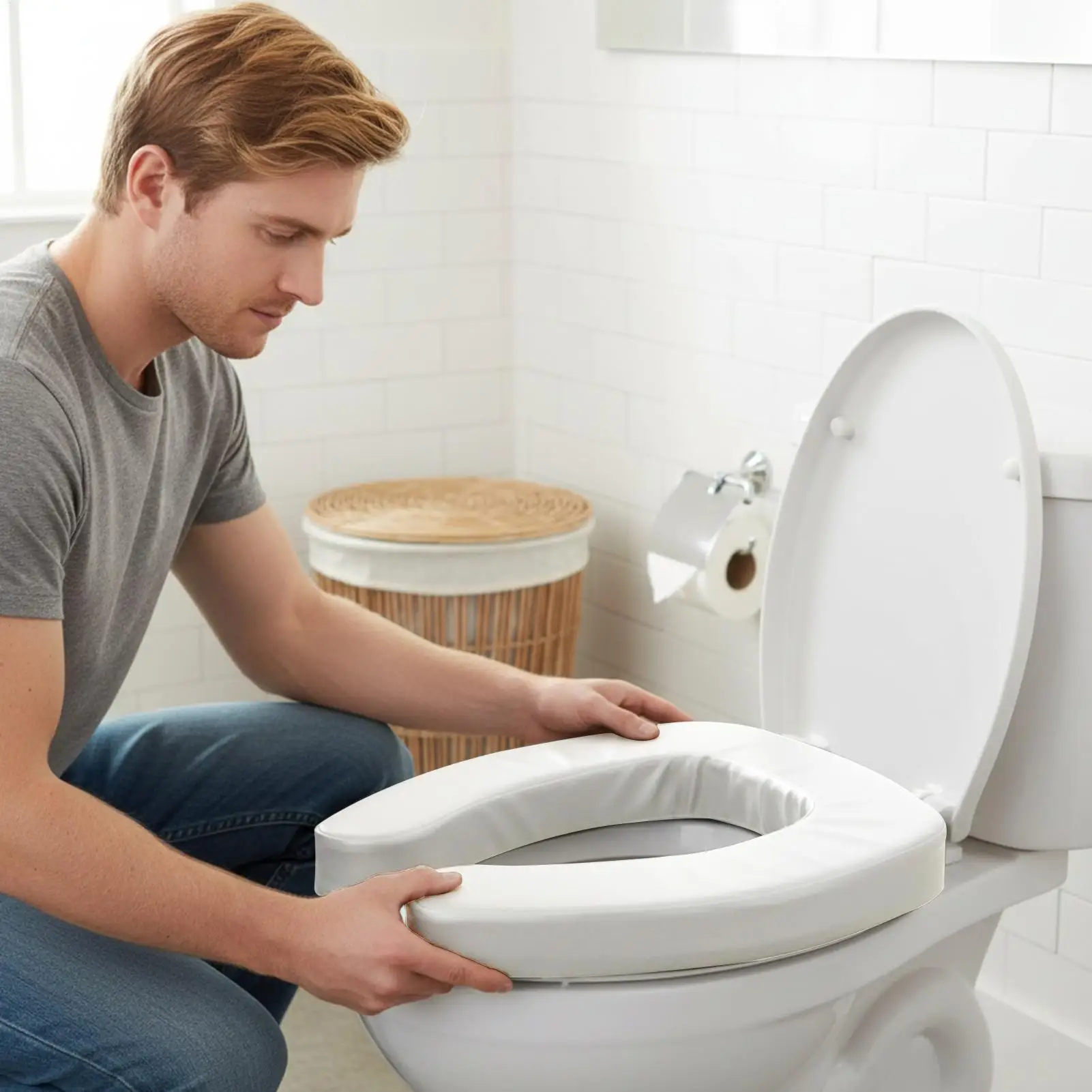 Toilet Seat Riser Pad Portable Comfortable Toilet Seat Cushion For Elderly Seniors Height Raised Pad Comfortable Potty Mat