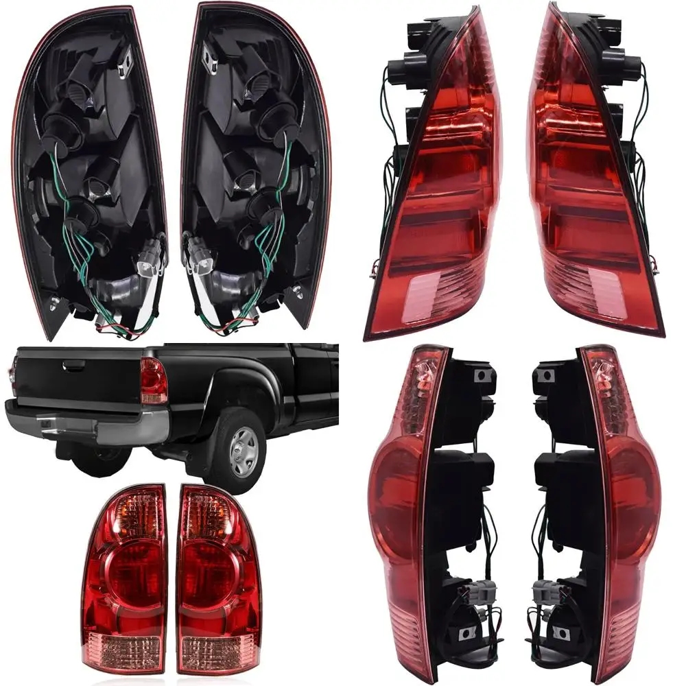 

2005-2015 Toyota Tacoma OE Style Red Rear Bumper Tail Lights with Bulbs and Harness Kit