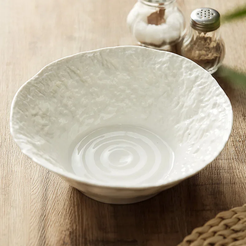 

CL rock pattern soup household large hat salad bowl creative instant noodle bowl high-end special tableware