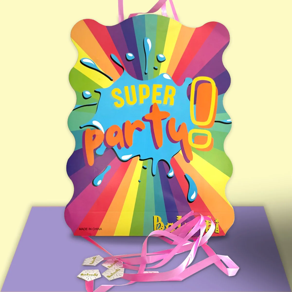 Piñata de fiesta temática de arcoíris, piñata de súper fiesta, piñata de fiesta temática de cumpleaños de arco iris de ensueño, piñata de fiesta de boda