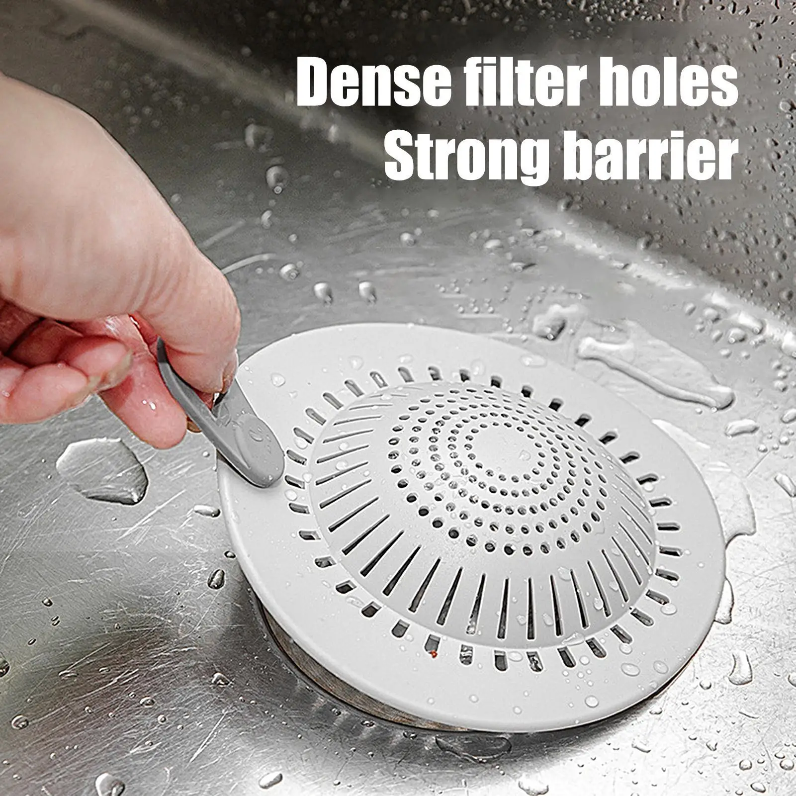 Silicone Floor Drain Cover Bathroom Sewer Drain Outlet Hair Deodorant Filter Anti-Blocking Adsorption Sink Cover Drain Mat