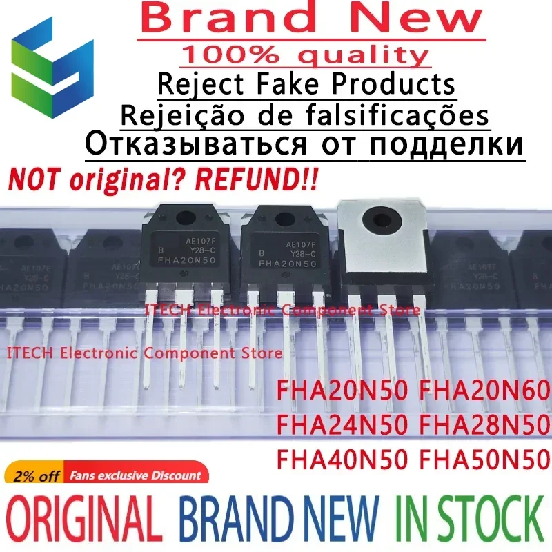 10pcs/lot Original FHA20N50 FHA20N60 FHA24N50 FHA28N50 FHA40N50 FHA50N50 20N50 20N60 24N50 28N50 40N50 50N50 TO-247