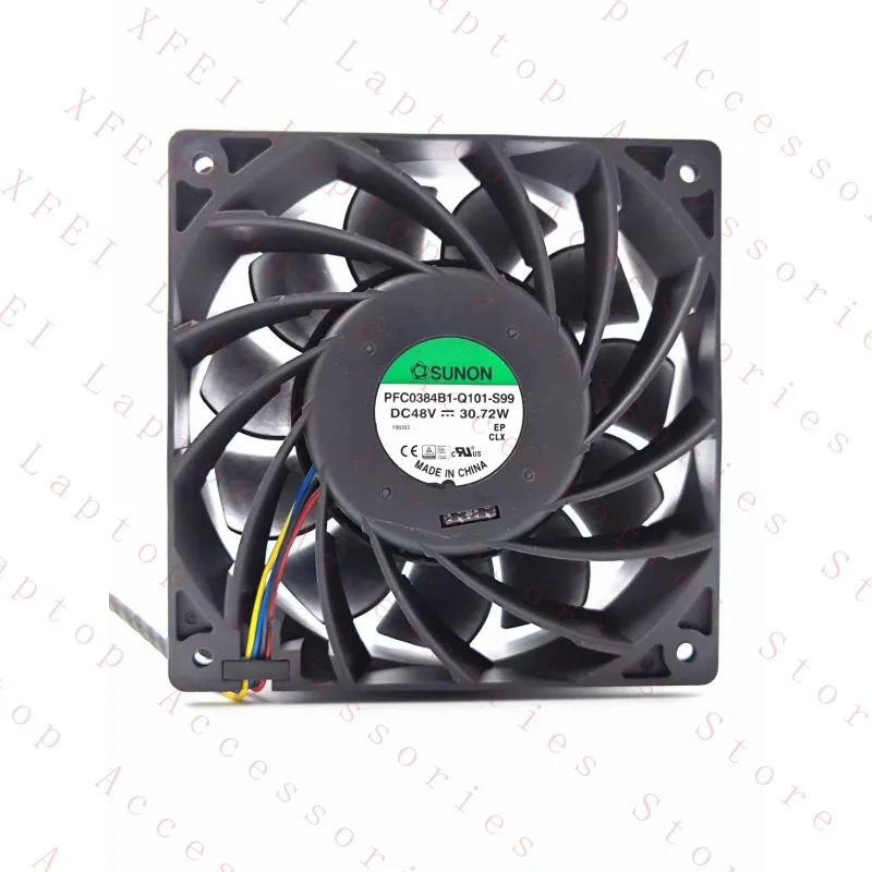 Вентилятор SUNON PFC0384B1-Q101-S99 12038 DC48V 30.72W 12CM 4-проводной, для инвертора, с высоким воздушным потоком