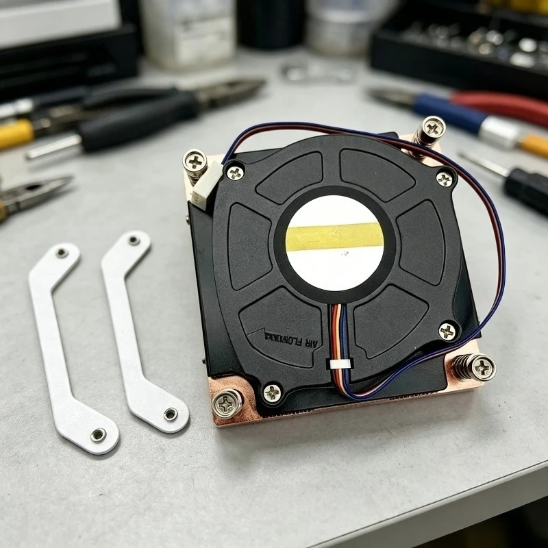 Ultra Thin Pure Copper Turbine CPU Cooler for 1U Server 115X/1200/1700 Quiet High Efficiency