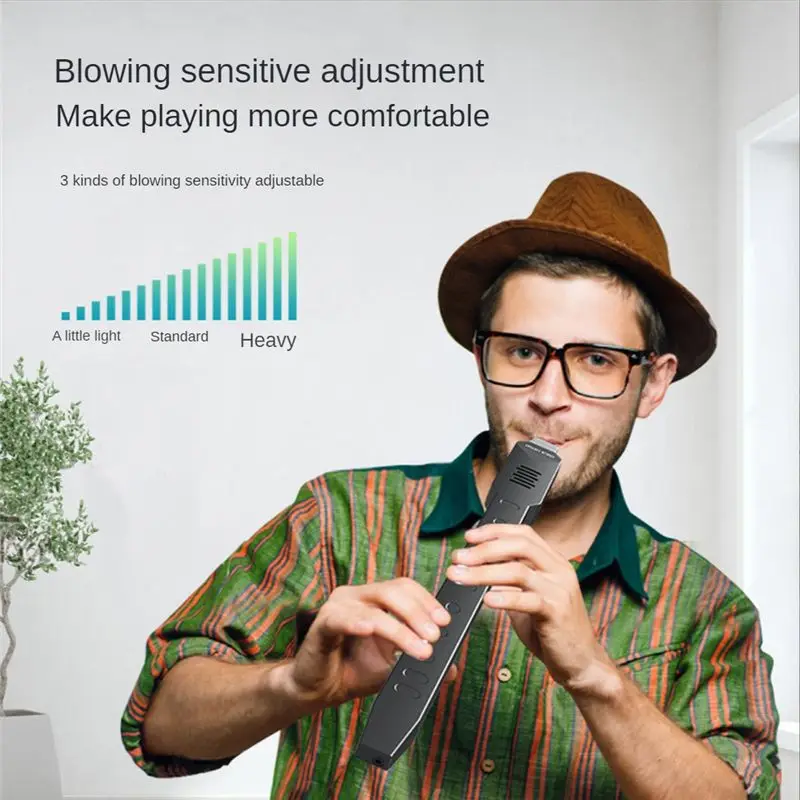 

Мини-саксофон для атлетических выступлений, миниатюрный цифровой электронный деревянный духовой инструмент, имитирующий различные звуки, например, флейту - черный