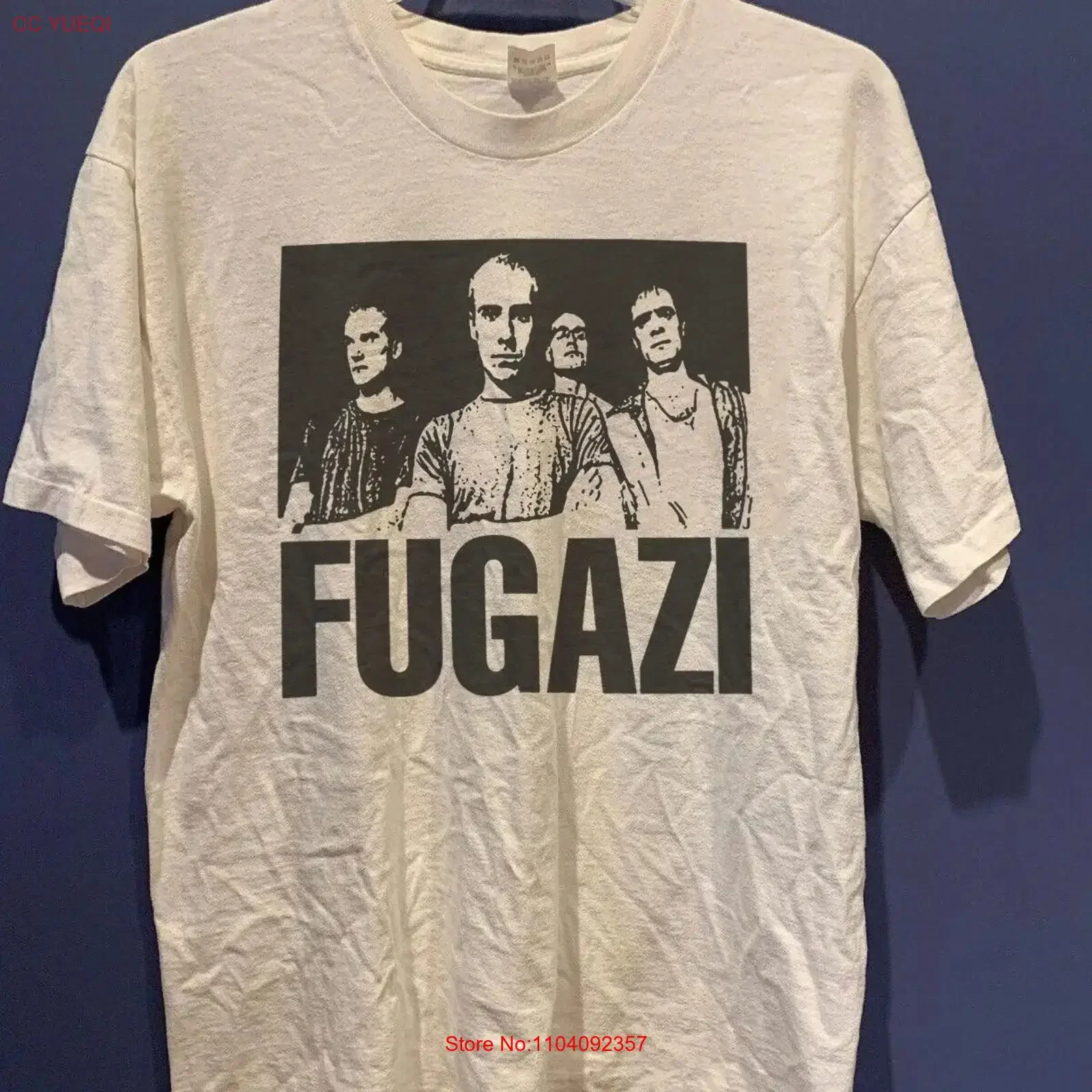 fugazi T Shirt reprint gift for men women AN64212 vintage Washed designer clothes Breathable Soft homme Stylish Unisex fashion