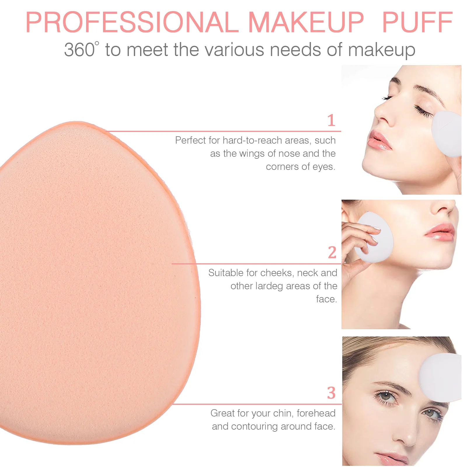 20 stuks mini make-up bladerdeeg poederdons comfortabele huidvriendelijke snelle concealer applicator voor gezichtspoeder schoonheidsspons