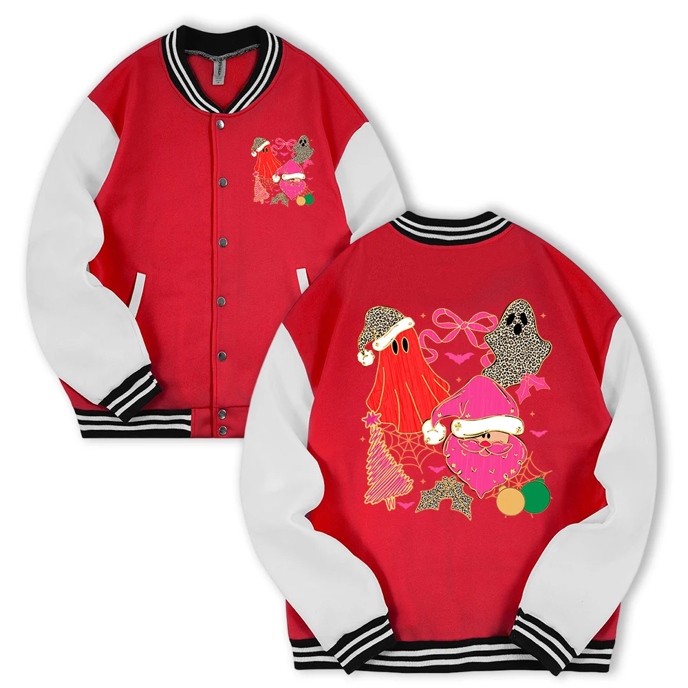 

Старый человек в рождественской шляпе, мужская уличная модная уличная бейсбольная куртка, свободное повседневное пальто, флисовая американская одежда для мужчин