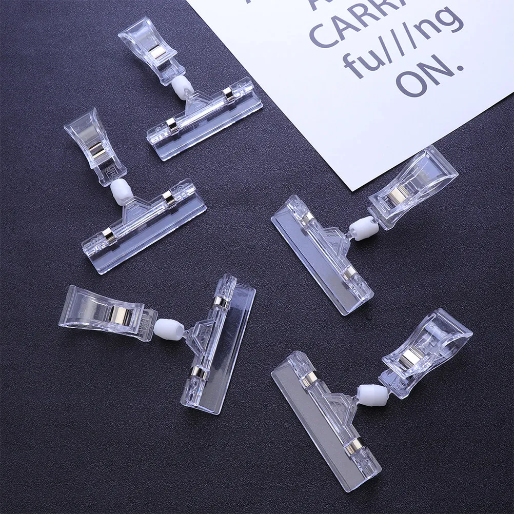 

10 шт. пластиковых Т-образных зажимов для этикеток 11 см, держатели ценников для супермаркетов, розничных магазинов, полок, прозрачные зажимы для офиса