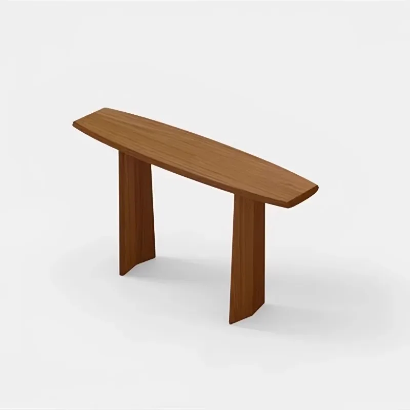 Wabi Sanfeng solid wood entrance table B & B hotel living room retro old decorative strip case against the wall solid wood entra