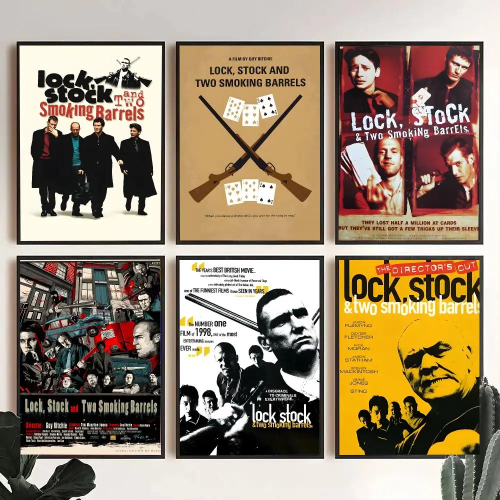 Movie Lock Stock And Two Smoking B-Barrels Poster Decorative Wall Art Stickers Mural For Home Living Room Hallway Decor Gift