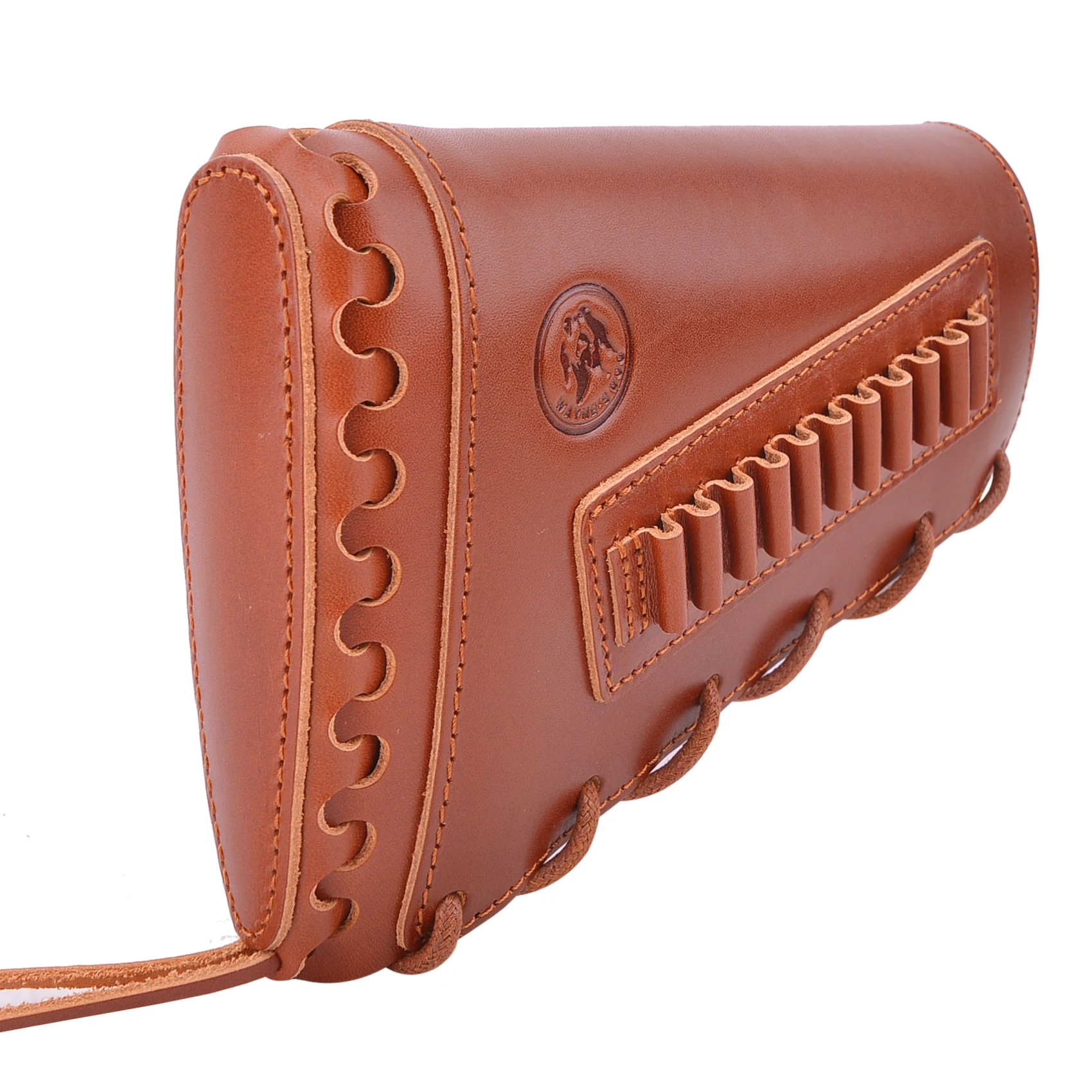 New Cowhide Leather Rifle Buttstock Shotgun Magazine Pouch for.45/70 .308 .30-06 .30/30 .357 .22LR 12GA 16GA 20GA Right Handed