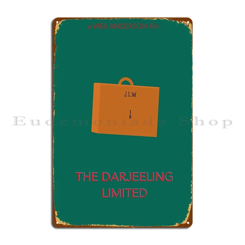 the darjeeling limited minimalist movie poster Metal Plaque Poster Garage Club Party Wall Plaque Custom Garage Tin Sign Poster