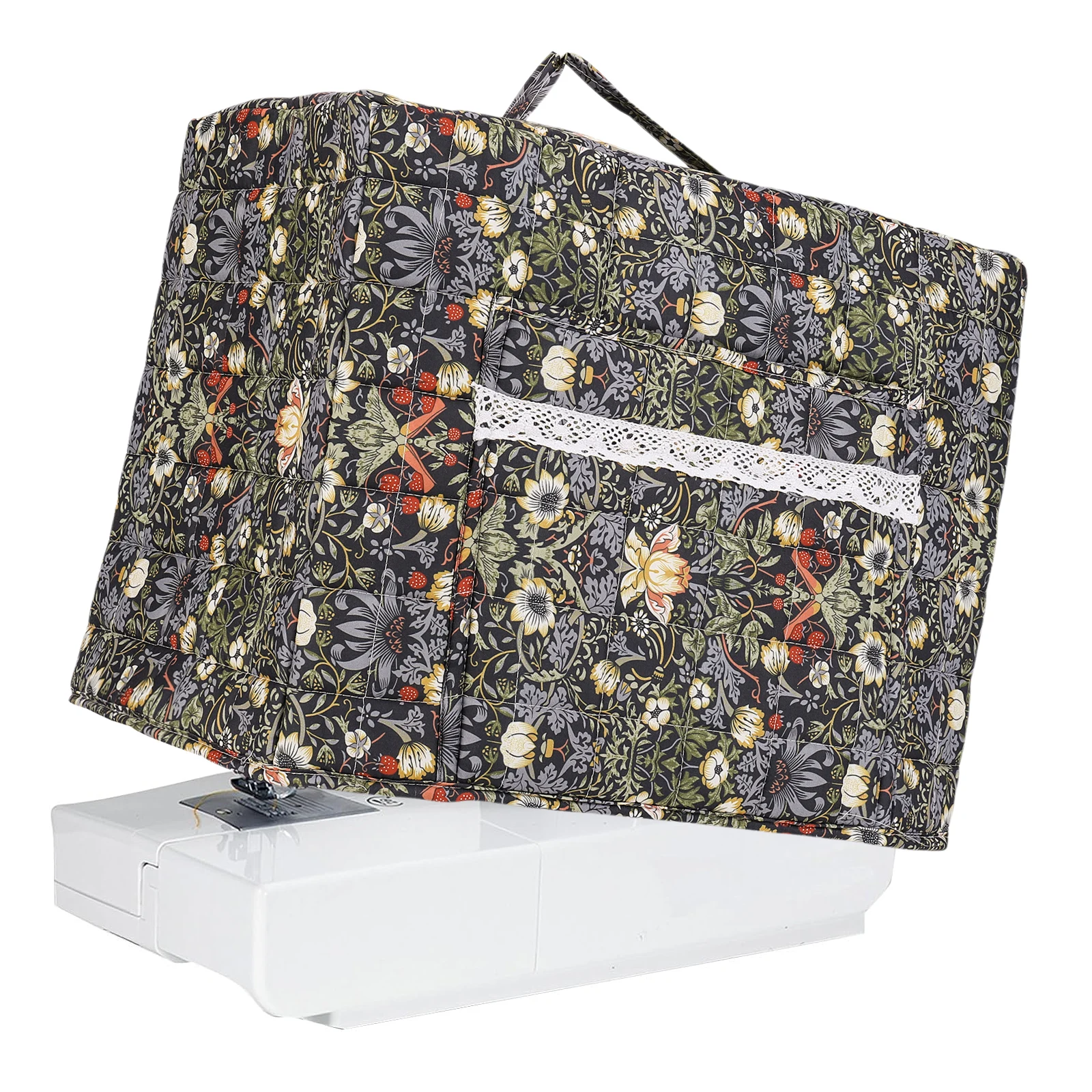 Sewing Machine Dust Cover with Pocket Sewing Machine Protective Cover for Most Standard Machines and Accessories