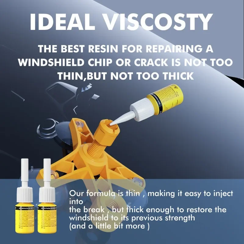 Car Windshield Crack Repair Kit – DIY Glass Scratch Fix with Cure Glue, Window Crack Repair Accessories for Auto Glass