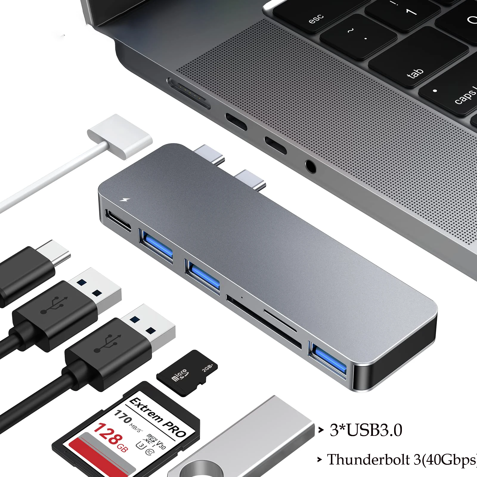【M1 2020】バッテリー最大100% MacBook Air 充電器、ハブ USB C ハブアダプター MacBook Pro MacBook Air M1 M2 2022 2021 2020