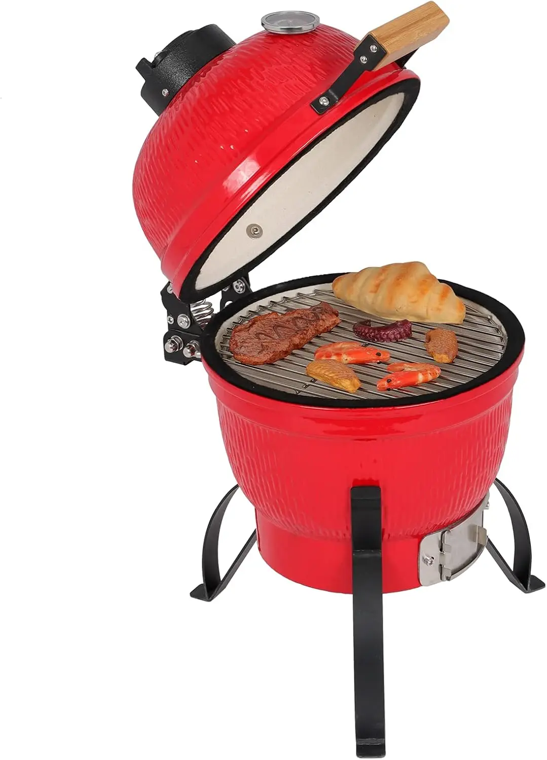 

13" Kamado Grill Charcoal Grills Portable Barbecue Grill BBQ Kettle Stand Lid Perfect for Outdoor Camping Patio Backyard Picnic