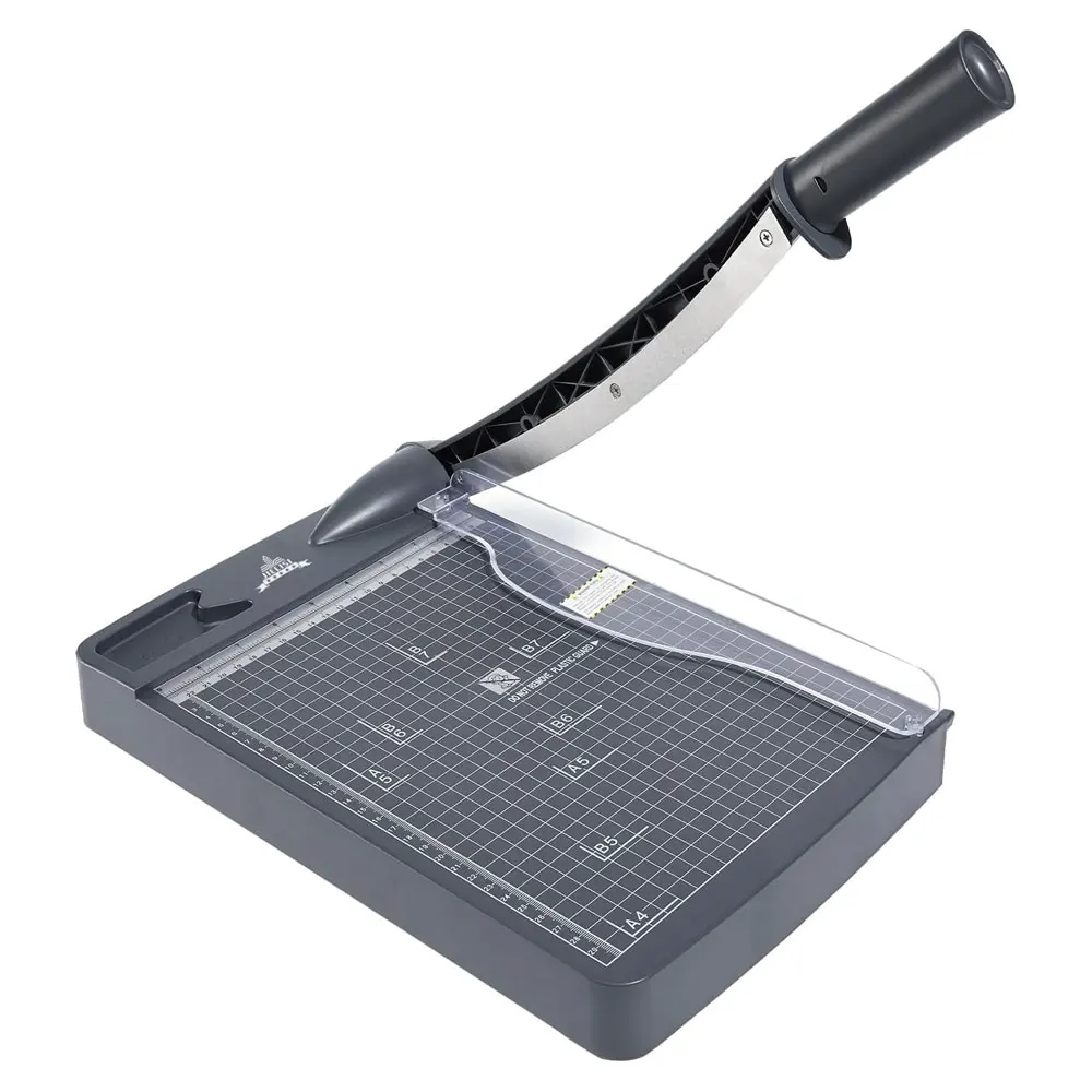 12 Inch Guillotine Paper Cutter, Cuts 12 Sheets 80gsm, Safety Guard and Blade Lock for Office School Photos Cards Scrapbooking