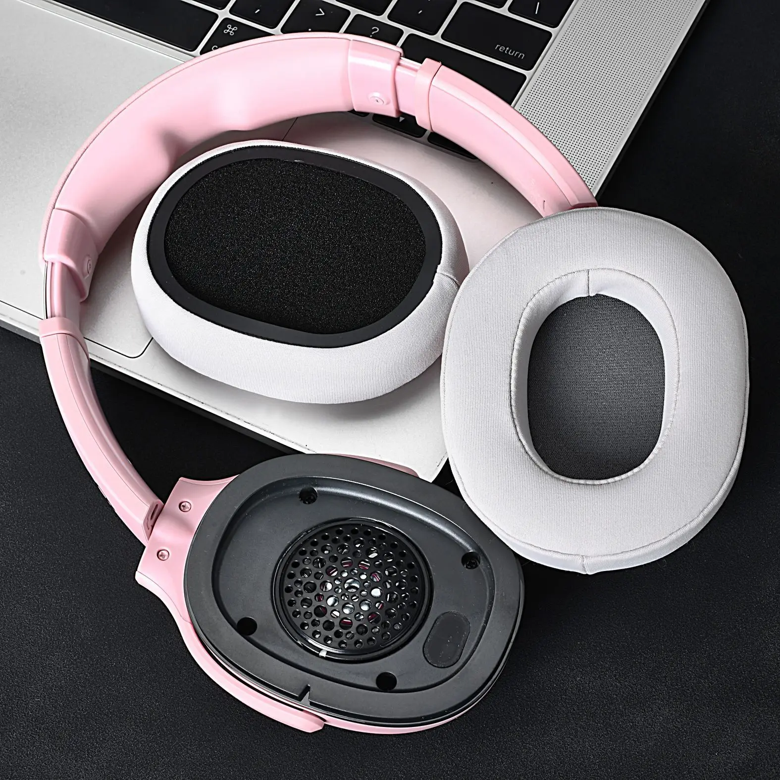 Almohadillas de repuesto de tela para auriculares Yoga, para Skullcandy Hesh 3/ANC/Evo y Crusher Wireless/540, piezas de reparación para auriculares