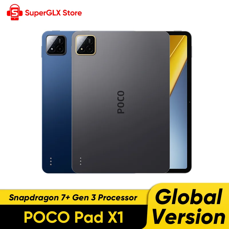 Il più recente POCO Pad X1 Versione globale Tablet Snapdragon 7+ Gen 3 11.2 ''3.2K 144Hz Display 13MP 8850mAh 45W Turbo Ricarica