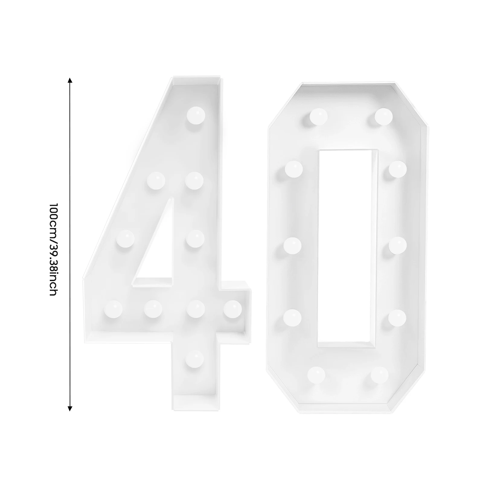 30/40/50/60 Giant nummer Led Licht 100 cm DIY Verjaardag Nummer Anniversary Decor Voor Thuis bruiloft Verjaardag Kerst