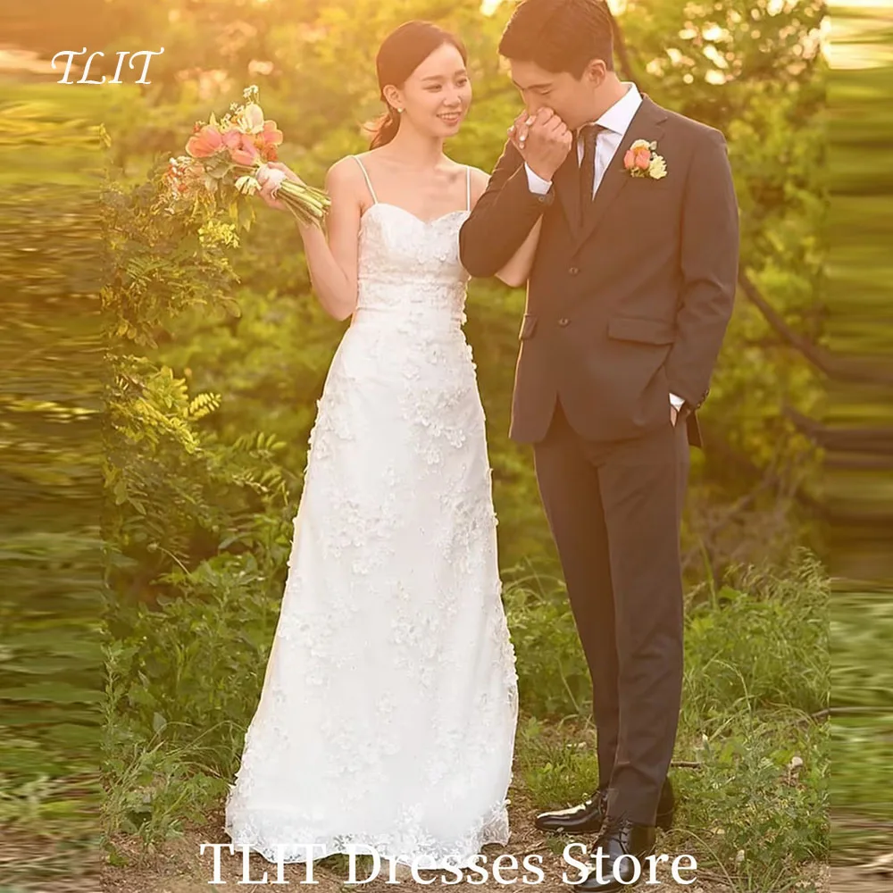 فساتين سهرة نسائية مثيرة على شكل قلب مزينة بالزهور من TLIT فساتين حفلات كورية بحزام سباغيتي مخصصة للحفلات