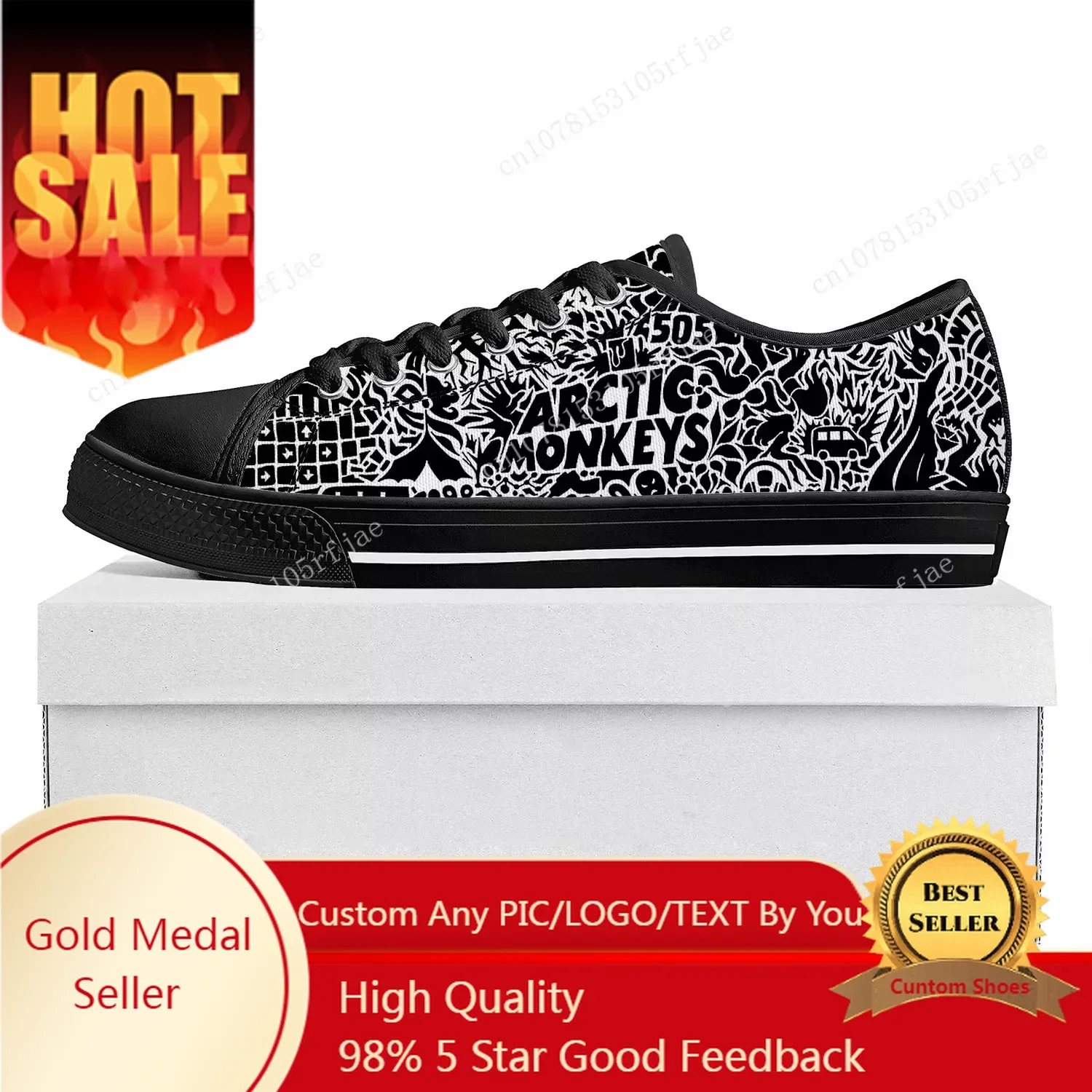 

Arctic Monkeys Low Top Rock Band Sneakers Mens Womens Teenager High Level Custom Shoe Canvas Sneaker Casual Couple Shoe