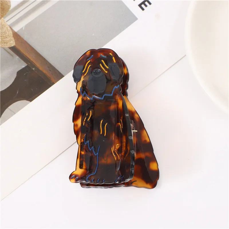 

Hair Claw Clips ROTTWEILER Hair Claws Versatile Shark Clips Amber Dog Hair Claws Cute Classy Hair Clips Accessories for Women