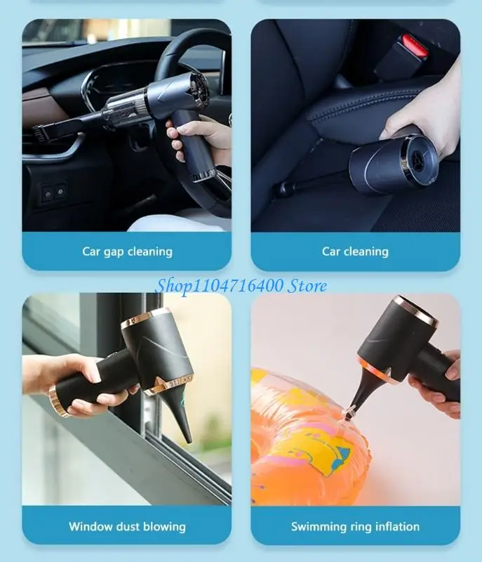 

y1gd INTELLIGENCE Intelligent Chip Handheld Vacuum 12500Pa Powerful Suction Mobile Rechargeable For Vehicle Telecommute