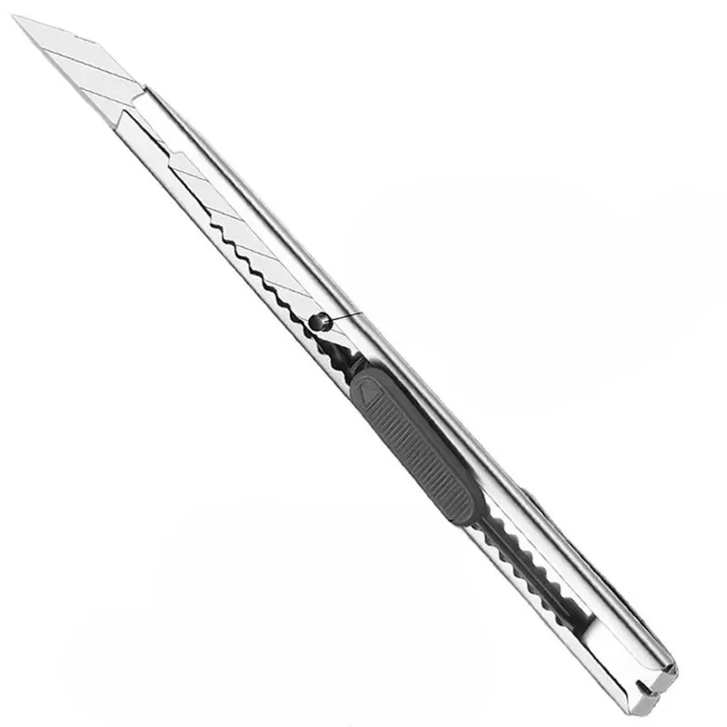 10Pcs Stainless Steel Utility Knife Set - Non-Slip Blades Box Cutter & Paper Cut Tool Kit for Unboxing, Crafting,and General DIY