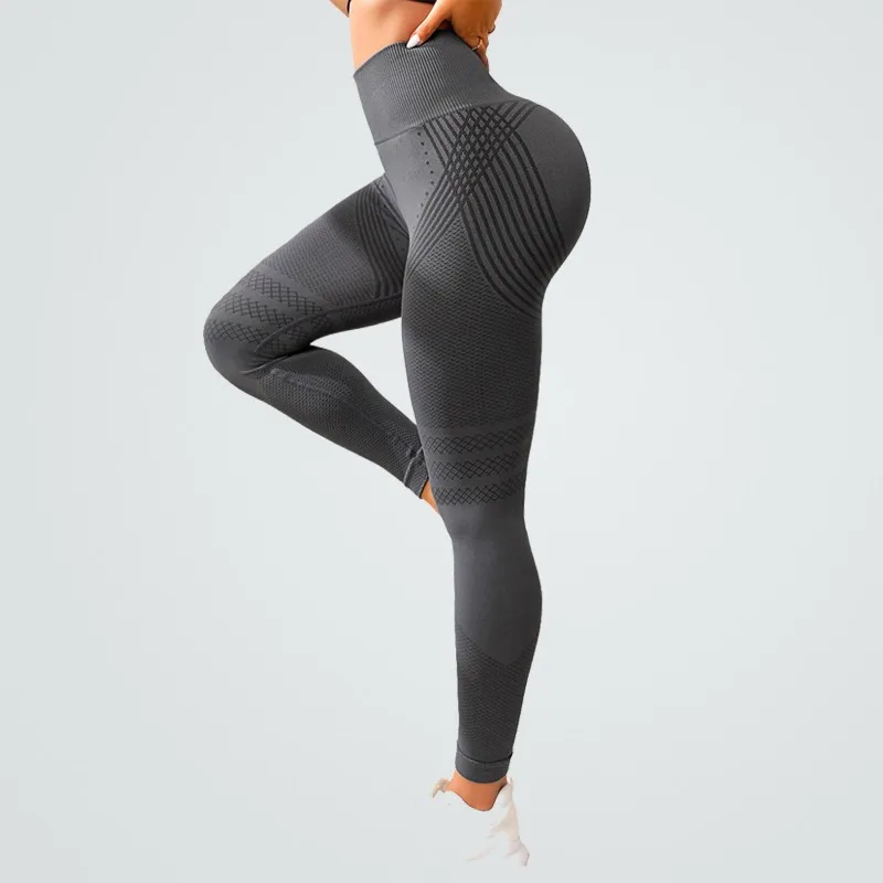 VEQSKING Pantaloni da yoga da donna a vita alta e sollevamento dell'anca, esercizi attillati e dimagranti, asciugatura rapida, pantaloni attillati fitness elastici