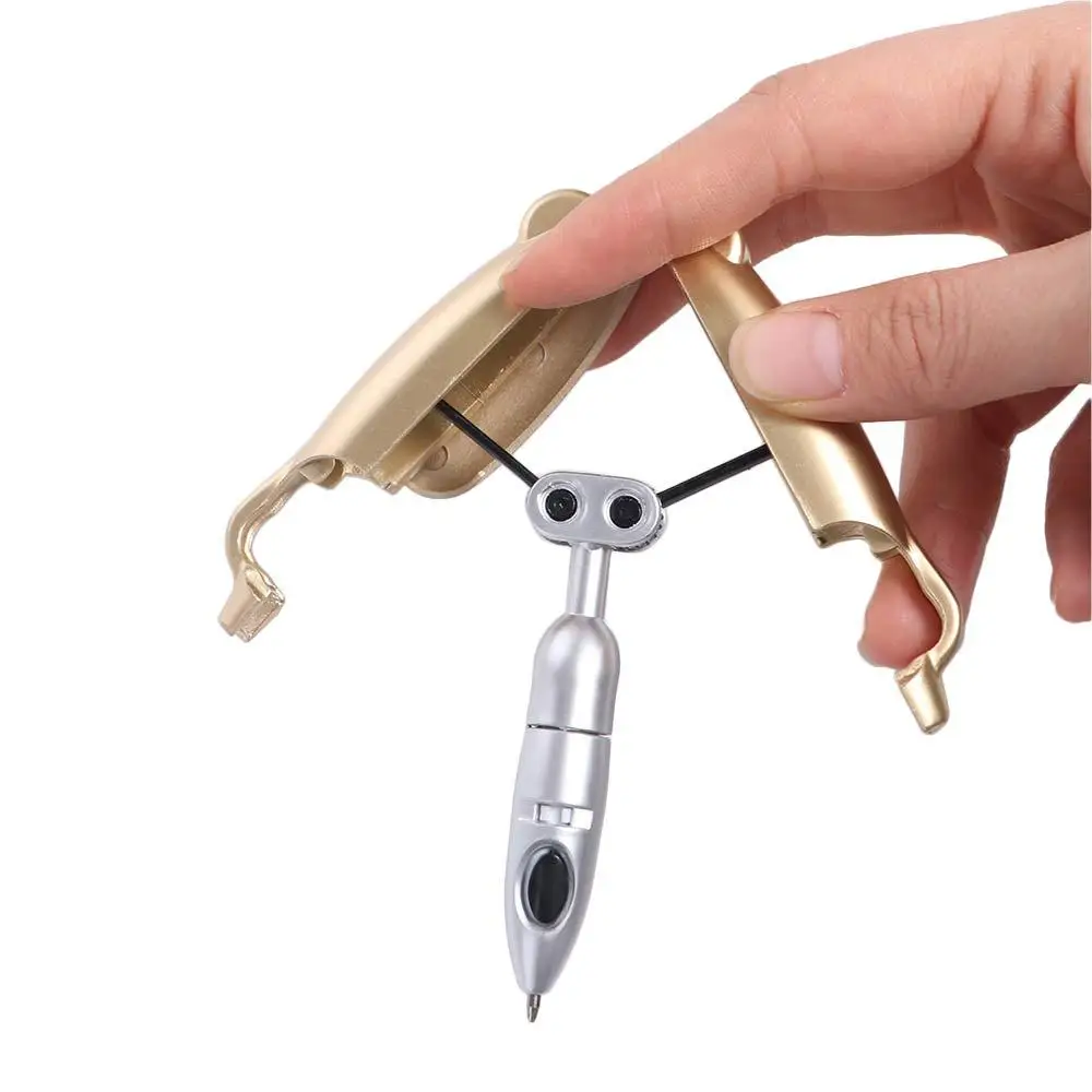 

Роботизированная ручка для студентов из АБС-пластика, внешний вид кальмара, нажимной тип, роботизированная шариковая ручка-трансформер, ручка для письма, складная ручка для письма