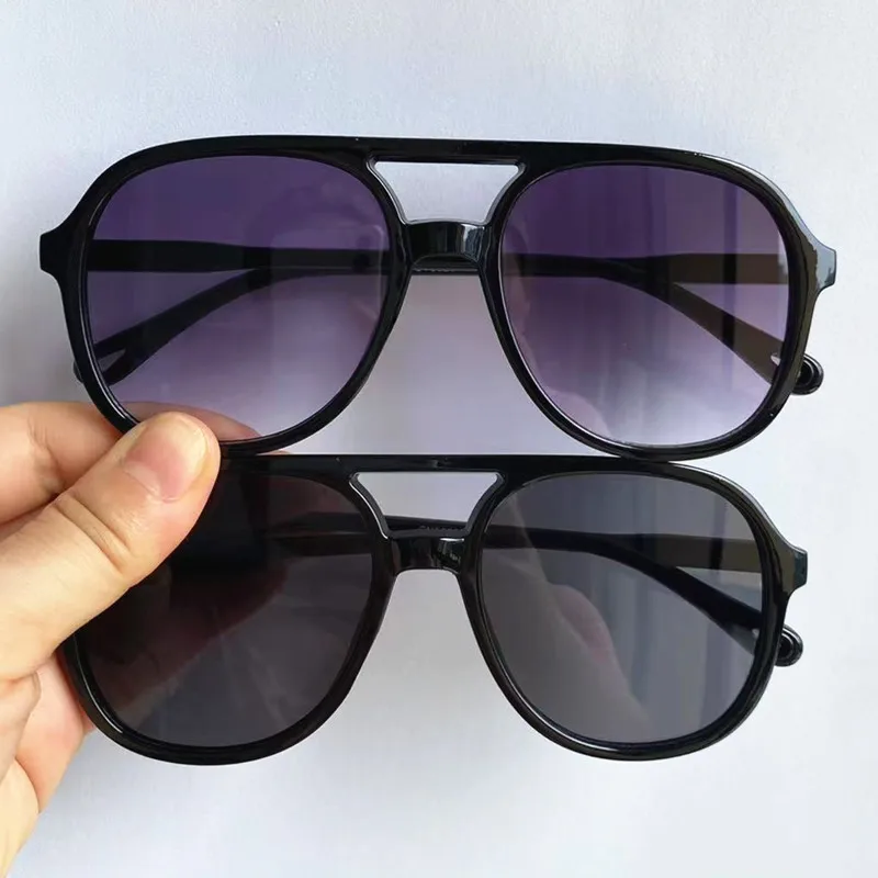 

Fashion Sunglasses Unisex Anti-UV Spectacles Double Beam Eyeglasses Oversize Frame Google Simplity Ornamental Pilot Sun Glasses