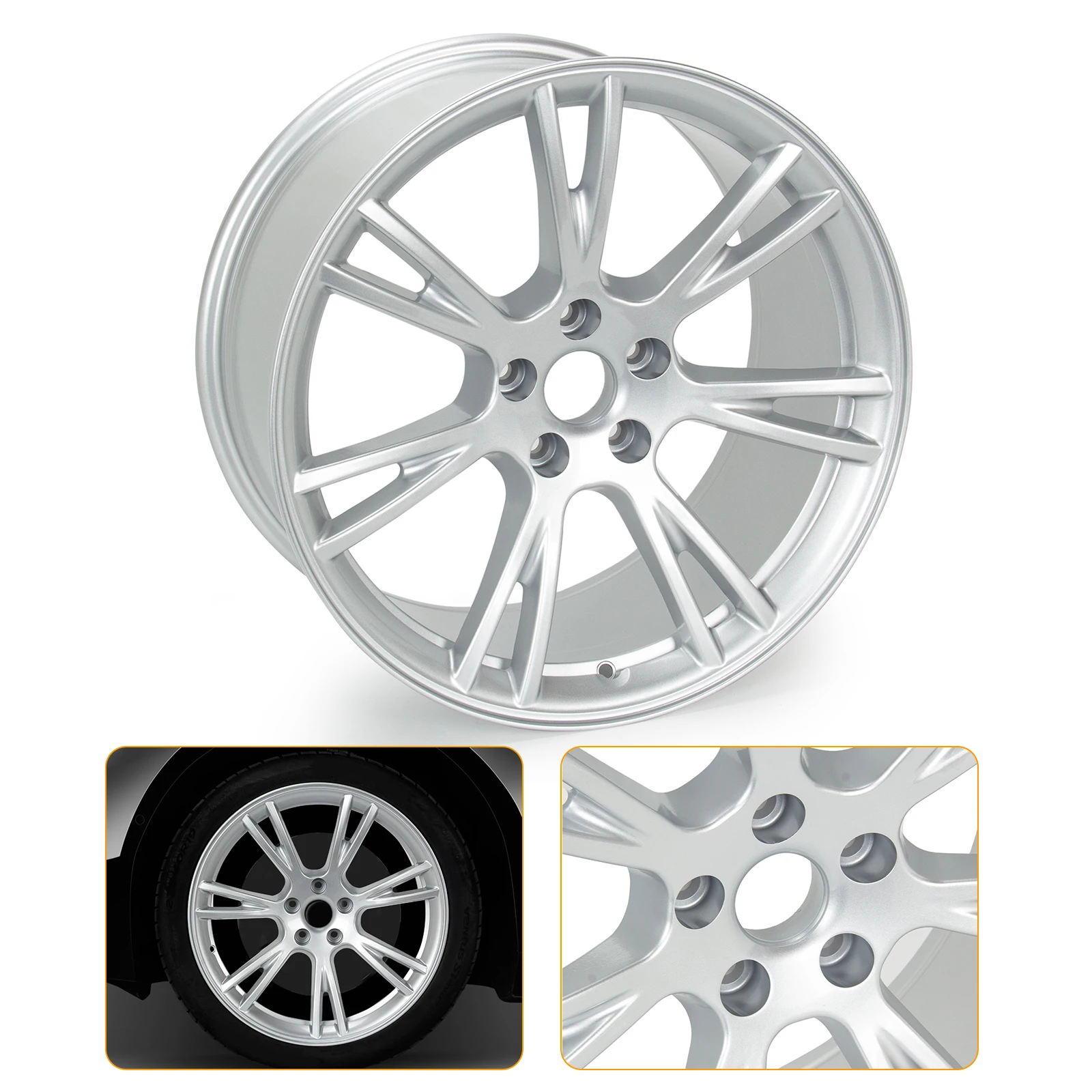 19x9.5 Inch Aluminum Alloy Wheel Rim OEM Style Direct Replacement For Model Y 2020-2023, Front & Rear Wheel