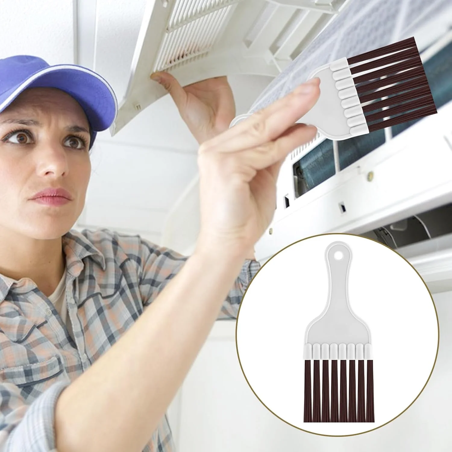 3pcs Air Conditioner Condenser Fin Comb Cleaner Kit AC Coil Cleaning Brush Stainless Steel Condenser Fin Comb Straightener Ac Ev