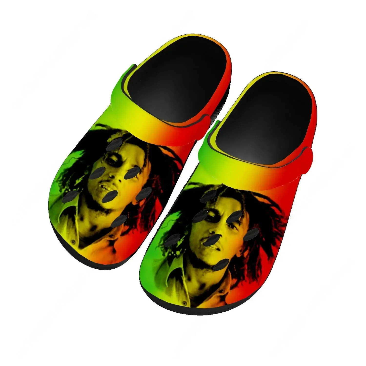 

Bob Marley Water Shoes Men Women Teenager Comfortable Fashion Home Garden Clogs Custom Sandals Beach Breathable Hole Slippers