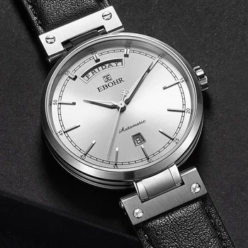 EBOHR automatic watch men luxury watches 41mm fashion mechanical wristwatches top brand business waterproof watches 8215