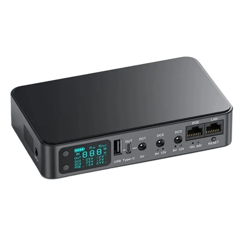 

Mini UPS UPS Uninterruptible Power Supply 18000Mah 5V 9V 12V 2A 220V Router Wifi Modem 18650 Battery Backup With LCD-ABIU