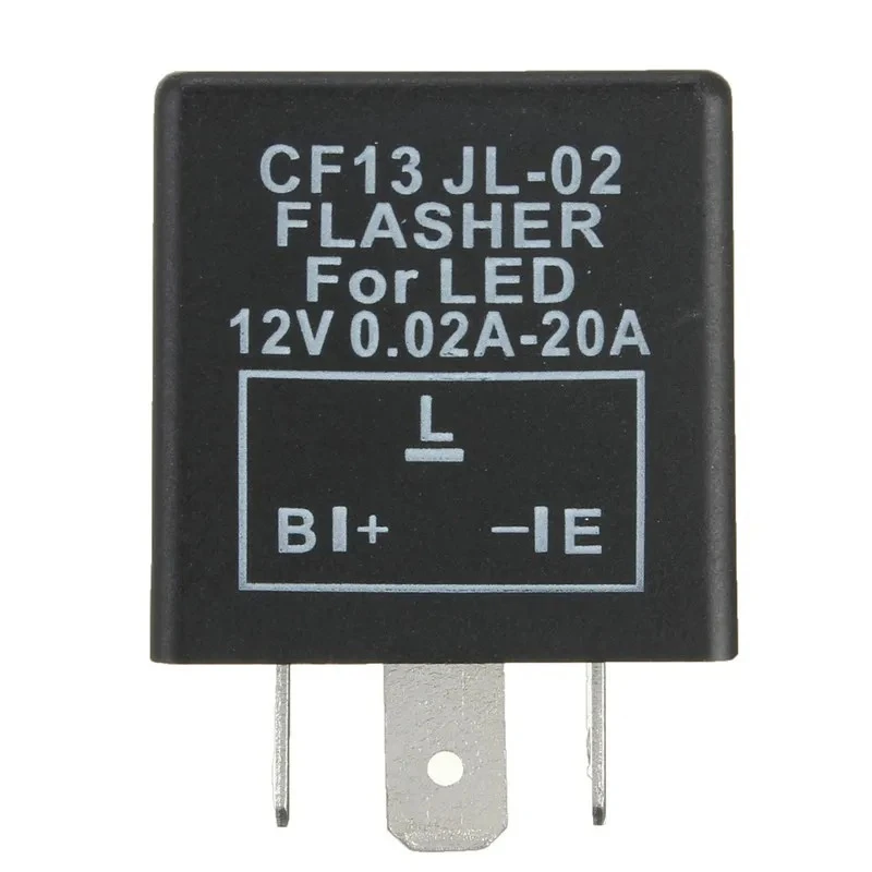 1Piece Hot Sale Universial 3 Pin Electronic Flasher Relay Module CF13 Fix LED Turn Signal Light Motorcycle Error Fast Flasher