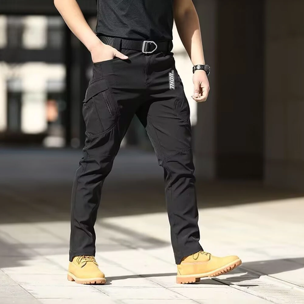 

THORSOL Cycling Pants Man Mountain Biking Pants Spring Autumn Bicycle Racing Riding Trousers Waterproof Pantalon Mtb Downhill