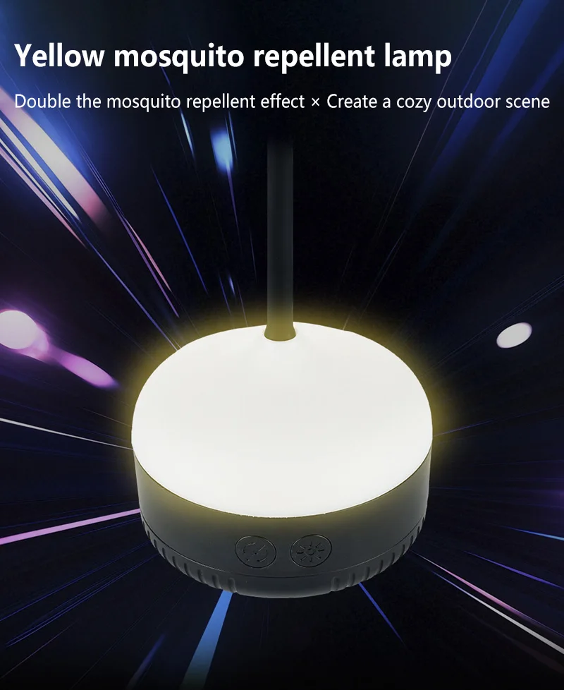 Portable Hanging Mosquito Repellent Fan Lamp Multi Angle Adjustable Insect Bug Repellent Device For Outdoor Camping Home Kitchen - view 6